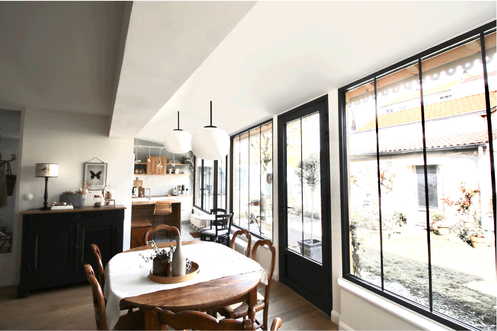 Julie Drevet Architecte d'intérieur Designer : DIJON - EXTENSION D'UNE MAISON POUR UNE AMBIANCE DEDANS / DEHORS