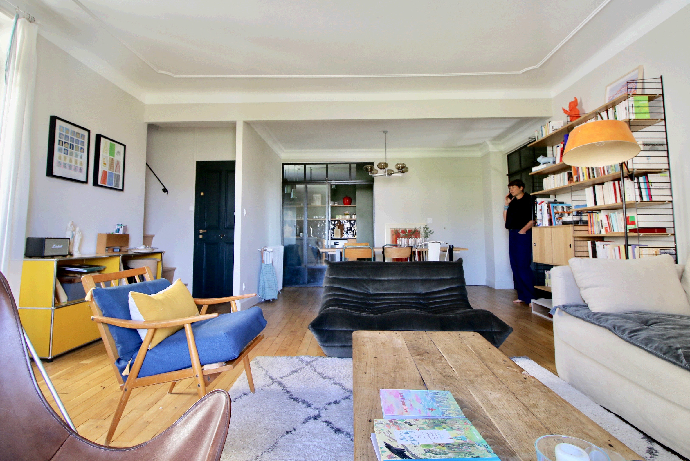 Julie Drevet Architecte d'intérieur Designer : Dijon - rénovation / réorganisation de la zone cuisine / entrée / séjour / sdb d'un appartement 