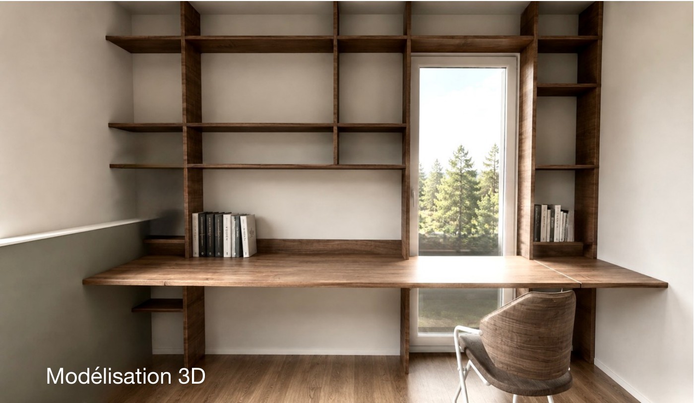 Modélisation 3D d'un projet d'architecture intérieure
