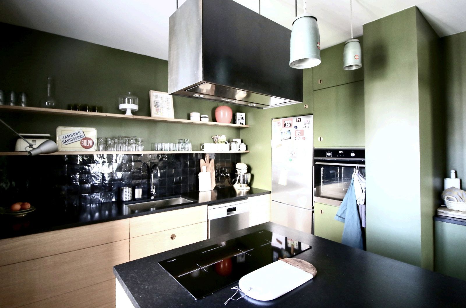Julie Drevet Architecte d'intérieur Designer : Dijon - rénovation / réorganisation de la zone cuisine / entrée / séjour / sdb d'un appartement 